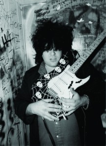 Chris Newman hand-painted skull guitar 1987 Chris Newman hand-painted skull guitar 1987
