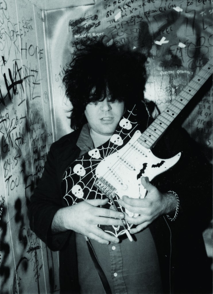 Chris Newman hand-painted skull guitar 1987