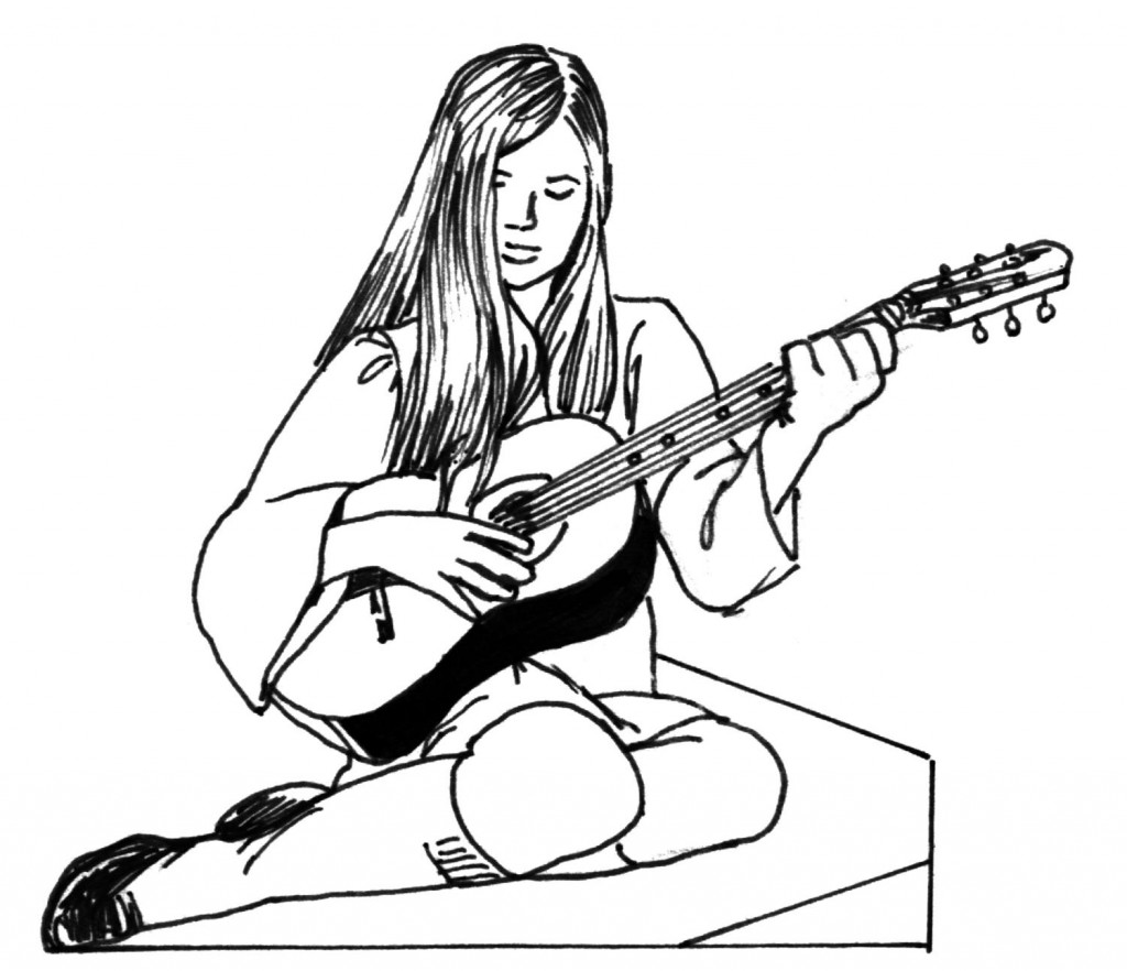 Girl plays guitar Girl plays guitar