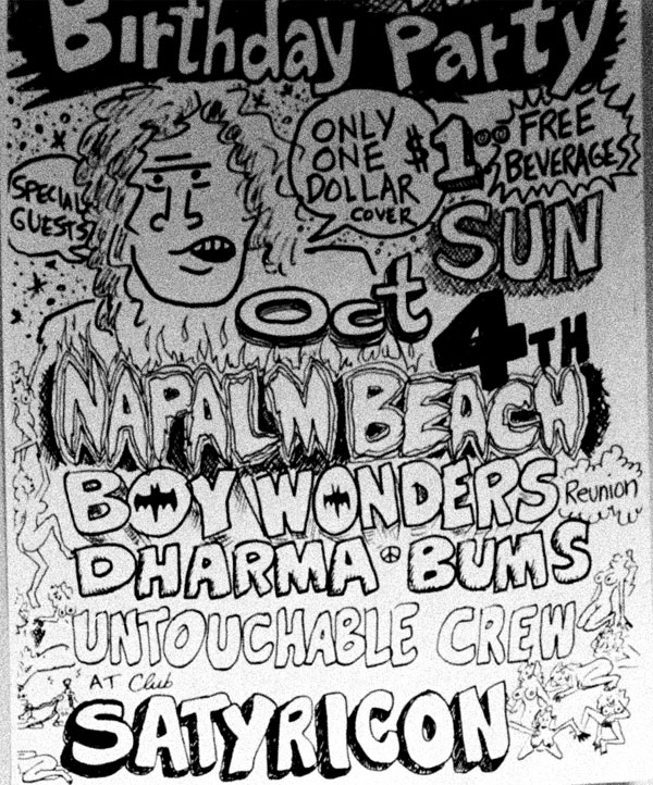 Napalm Beach, Boy Wonders, Dharma Bums at Satyricon 1987