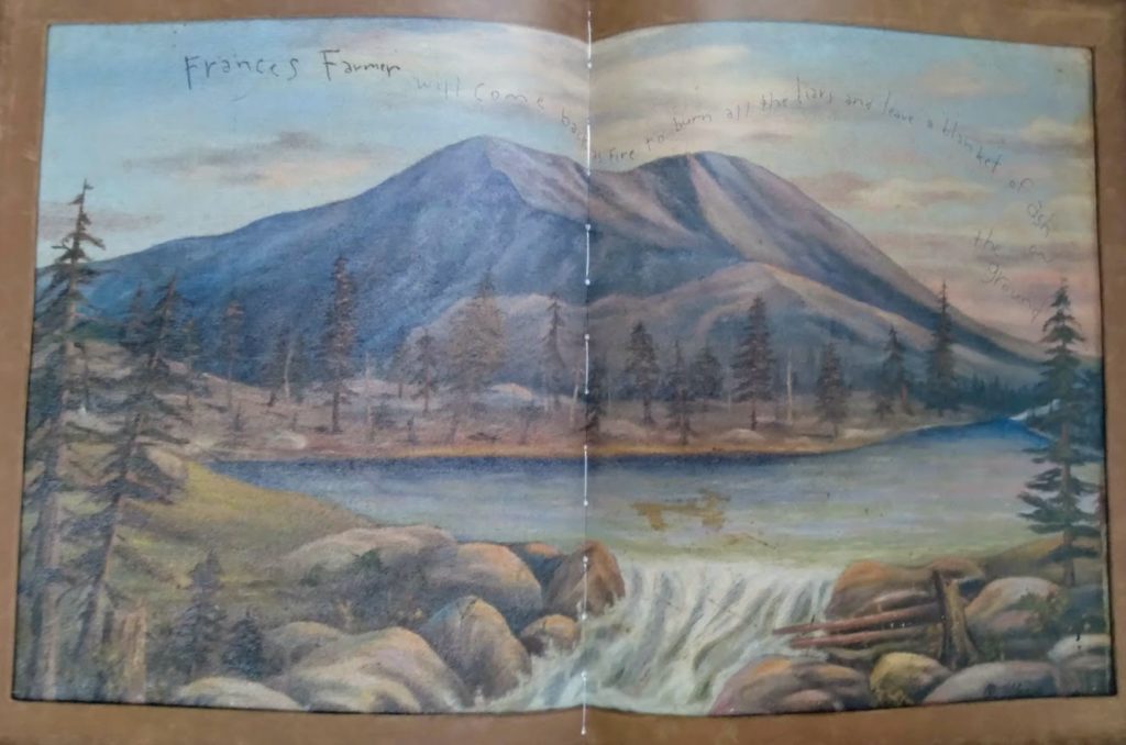 painting of post-eruption Mt St Helens from Kurt Cobain's collection