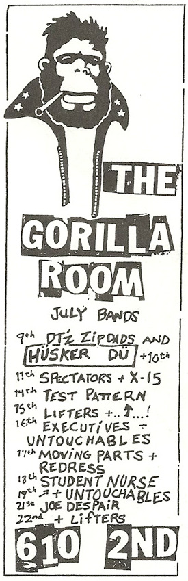 Gorilla Room calendar July 1981